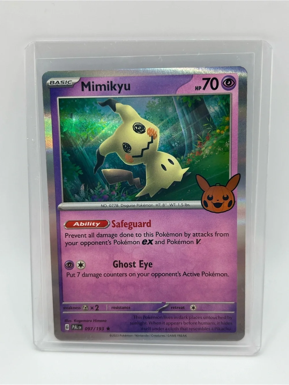 Mimikyu Pokemon 🎃 Trick or Trade card